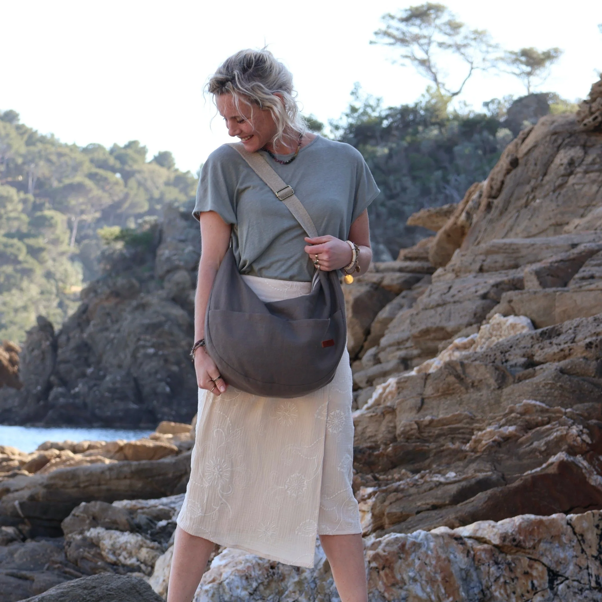 Sac Pia en lin chocolat - Image 5